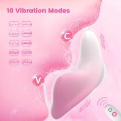 4.57'' Pink Magnetic Wearable Silicone Vibrator with Remote – 10 Modes, USB Rechargeable, Waterproof