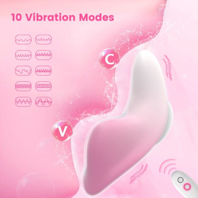 4.57'' Pink Magnetic Wearable Silicone Vibrator with Remote – 10 Modes, USB Rechargeable, Waterproof