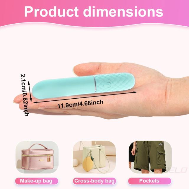 4.73'' Mint Green Silicone Mini G-Spot Vibrator