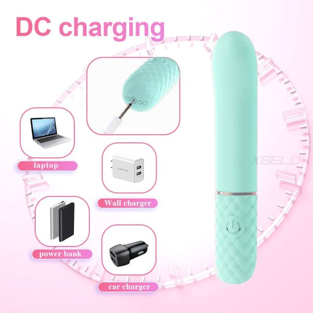 4.73'' Mint Green Silicone Mini G-Spot Vibrator