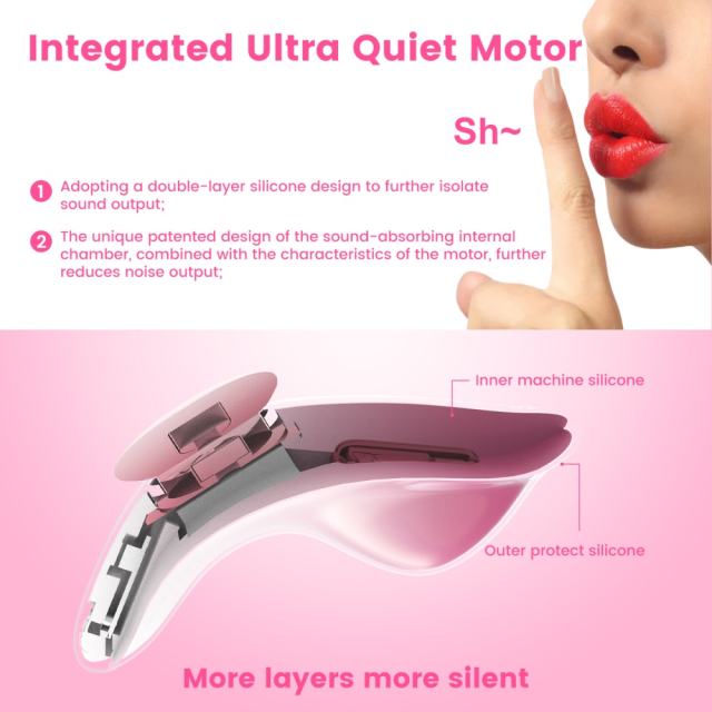 4.57'' Pink Magnetic Wearable Silicone Vibrator with Remote – 10 Modes, USB Rechargeable, Waterproof