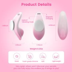 4.57'' Pink Magnetic Wearable Silicone Vibrator with Remote – 10 Modes, USB Rechargeable, Waterproof