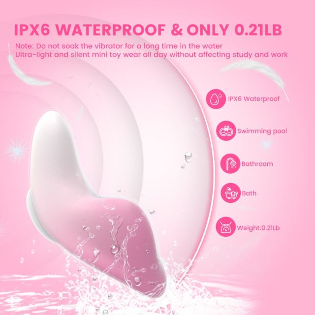 4.57'' Pink Magnetic Wearable Silicone Vibrator with Remote – 10 Modes, USB Rechargeable, Waterproof