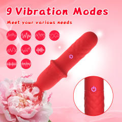 4.73'' Red Reindeer Rechargeable Waterproof Silicone Vibrator – 9-Speed and Holiday Gift Edition