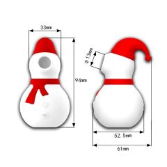 3.70'' Snowman Rechargeable Waterproof Silicone Sucking Vibrator – 10-Speed and Holiday Gift Design