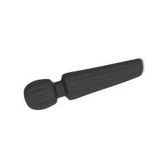 6.5'' Black Rechargeable Waterproof Silicone Mini Wand Massager – 20-Speed and Compact Design