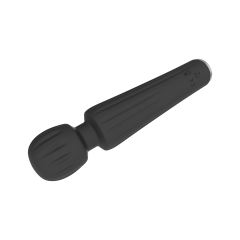 6.5'' Black Rechargeable Waterproof Silicone Mini Wand Massager – 20-Speed and Compact Design