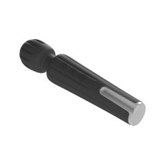 6.5'' Black Rechargeable Waterproof Silicone Mini Wand Massager – 20-Speed and Compact Design