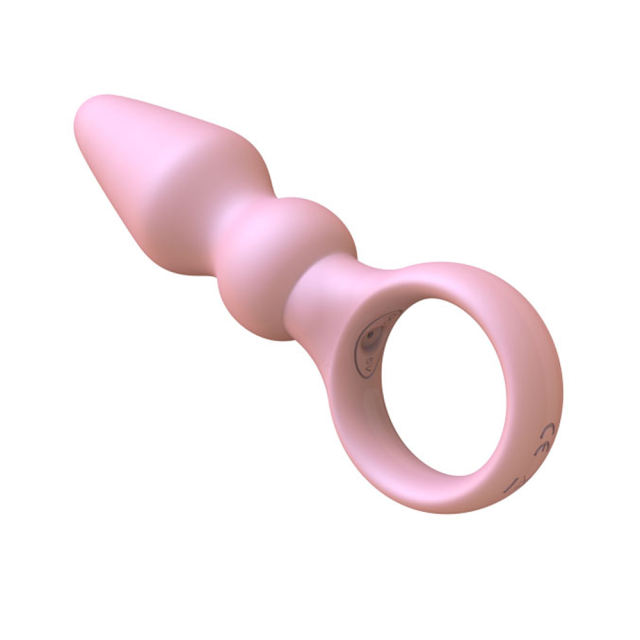 4.93'' Pink Rechargeable Waterproof Silicone Vibrating Butt Plug – 10-Speed with Finger-Ring Handle Design
