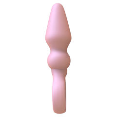 4.93'' Pink Rechargeable Waterproof Silicone Vibrating Butt Plug – 10-Speed with Finger-Ring Handle Design