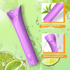 4.61'' Purple Silicone Vibrator – 10 Modes, Petal-Shaped Design, Rechargeable, Waterproof