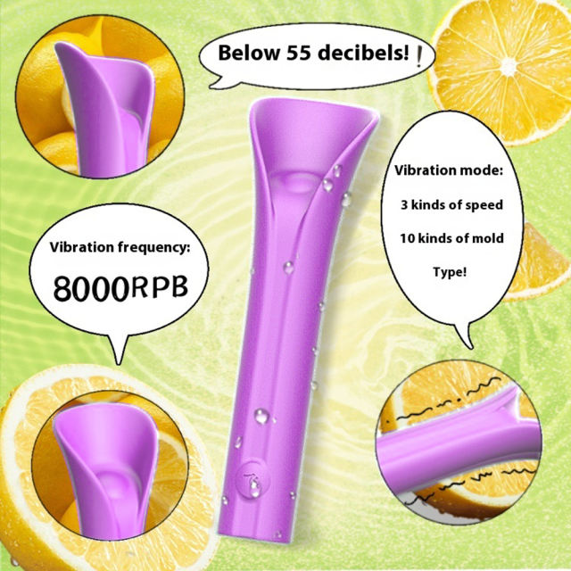 4.61'' Purple Silicone Vibrator – 10 Modes, Petal-Shaped Design, Rechargeable, Waterproof