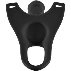 6.70'' Black Silicone Hollow Strap-On Dildo – Realistic Shape and Adjustable Harness