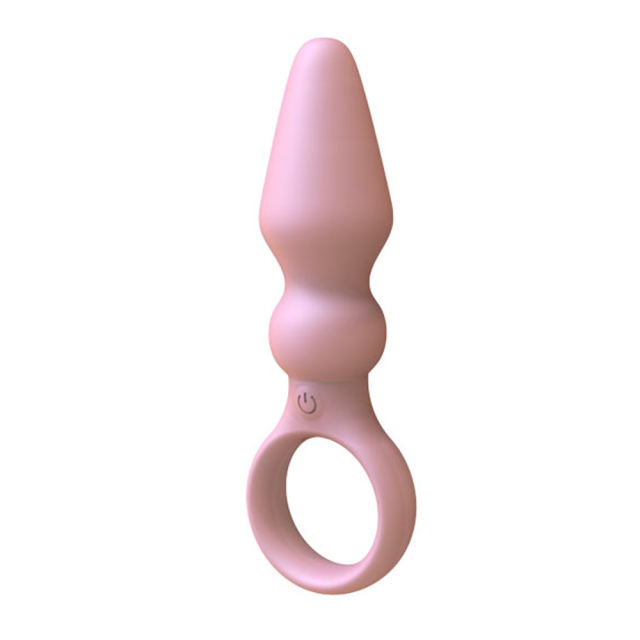 4.93'' Pink Rechargeable Waterproof Silicone Vibrating Butt Plug – 10-Speed with Finger-Ring Handle Design