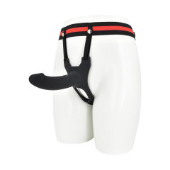 6.70'' Black Silicone Hollow Strap-On Dildo – Realistic Shape and Adjustable Harness