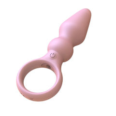 4.93'' Pink Rechargeable Waterproof Silicone Vibrating Butt Plug – 10-Speed with Finger-Ring Handle Design