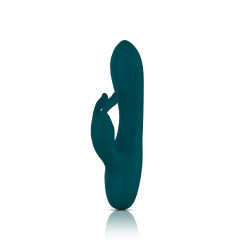 5.79'' Green Rechargeable Waterproof Silicone Rabbit Vibrator – 10-Speed and Compact Dual-Stimulation Design