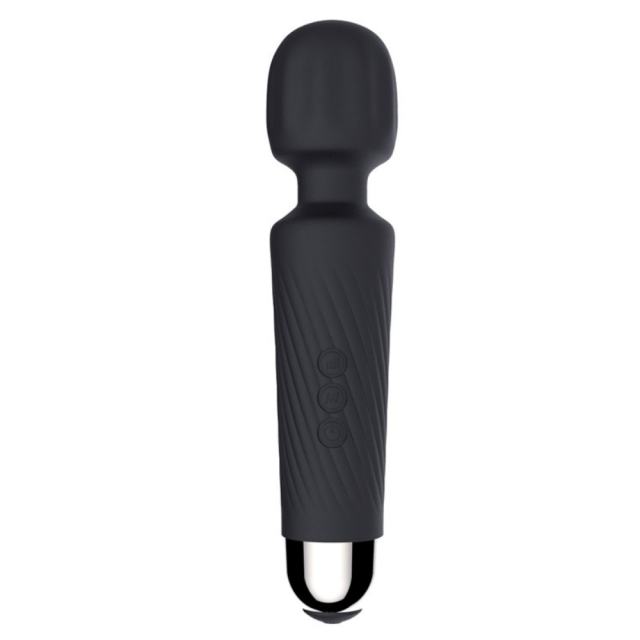 7.88'' Black Silicone U-Shaped Penis Vibrator for Men & Couples – 20-Speed Powerful Male Masturbator, Waterproof & Rechargeable