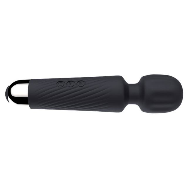 7.88'' Black Silicone U-Shaped Penis Vibrator for Men & Couples – 20-Speed Powerful Male Masturbator, Waterproof & Rechargeable