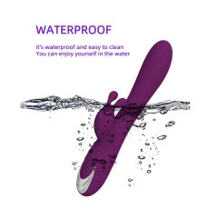 8.47'' Purple Rechargeable Waterproof Silicone Rabbit Vibrator – 10-Speed Dual-Motor and Ergonomic Design