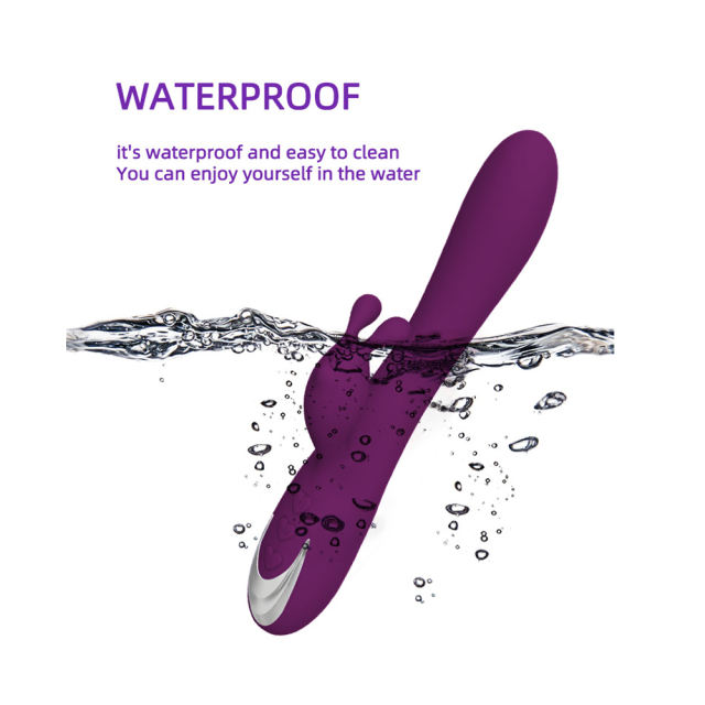 8.47'' Purple Rechargeable Waterproof Silicone Rabbit Vibrator – 10-Speed Dual-Motor and Ergonomic Design