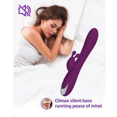 8.47'' Purple Rechargeable Waterproof Silicone Rabbit Vibrator – 10-Speed Dual-Motor and Ergonomic Design
