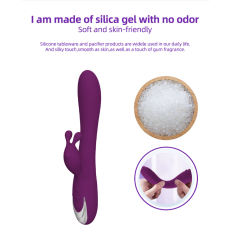8.47'' Purple Rechargeable Waterproof Silicone Rabbit Vibrator – 10-Speed Dual-Motor and Ergonomic Design