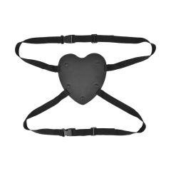 7.29'' Red Heart-Shaped Strap-On Harness – Adjustable Nylon Straps, PU Leather Base, Universal Dildo Holder