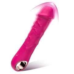 7.09'' Magenta Bendable Silicone Rechargeable Realistic Vibrator – 10 Modes, Waterproof