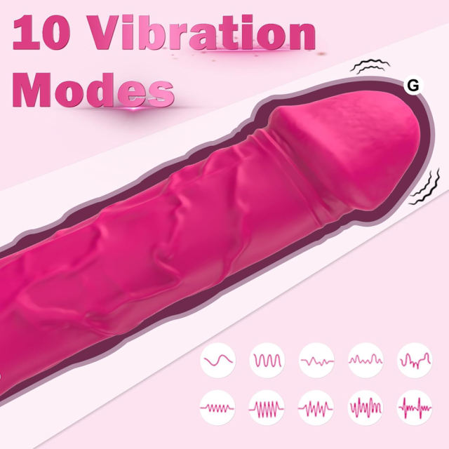 7.09'' Magenta Bendable Silicone Rechargeable Realistic Vibrator – 10 Modes, Waterproof