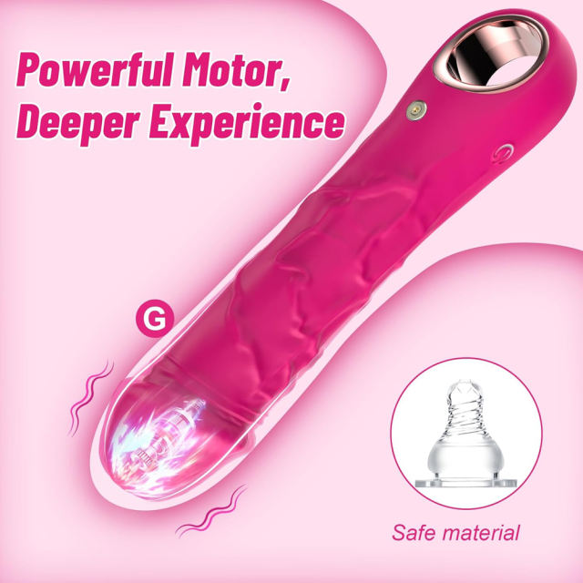 7.09'' Magenta Bendable Silicone Rechargeable Realistic Vibrator – 10 Modes, Waterproof