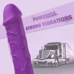 7.09'' Dark Purple Bendable Silicone Rechargeable Realistic Vibrator – 10 Modes, Waterproof