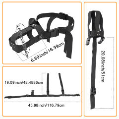 Wearable Adjustable Harness for Male Masturbators – Universal ABS + Nylon Strap System, Hands-Free Support, Black