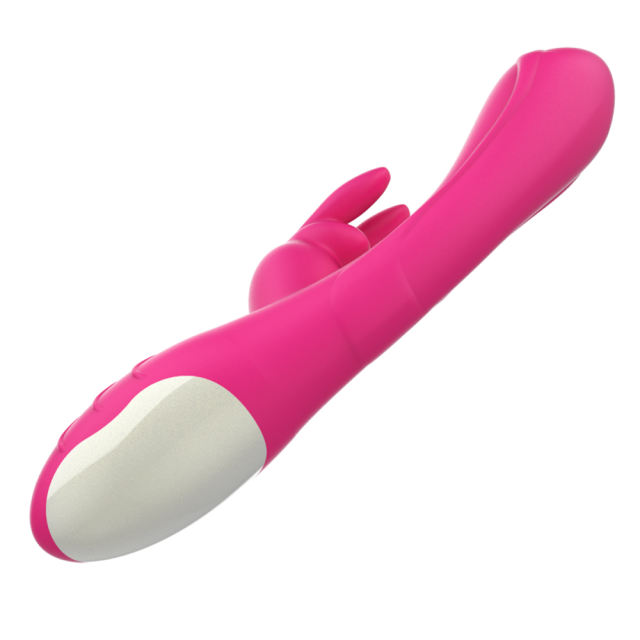 Customizable  7.88'' Pink Rechargeable Waterproof Silicone Rabbit Vibrator – 10-Speed Dual-Motor with G-Spot & Clitoral Stimulation