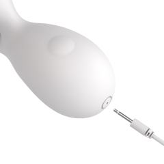 4.65'' White Dual-Arm Rechargeable Waterproof Silicone Vibrator – 10-Speed and Ergonomic Curved Design