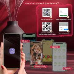 Red App-Controlled Waterproof Rechargeable Silicone Mini Vibrator – 9 Modes, Flexible C-Shape Design