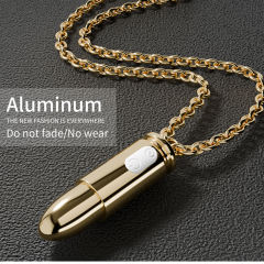 3.07'' Waterproof Rechargeable Gold Metal Vibrating Necklace Egg – 12 Modes and Remote-Controlled