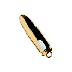 3.07'' Waterproof Rechargeable Gold Metal Vibrating Necklace Egg – 12 Modes and Remote-Controlled