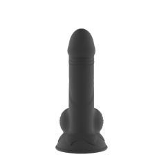 5.12'' Black Rechargeable Waterproof Thrusting Silicone Vibrator – 10 Modes and Remote Control