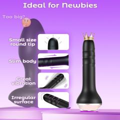 4.53'' Black Waterproof Rechargeable Rotating Vibrator – 10 Modes and Slim Design