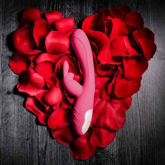 7.88'' Pink Rechargeable Waterproof Silicone Rabbit Vibrator – 10-Speed Dual-Motor with G-Spot & Clitoral Stimulation