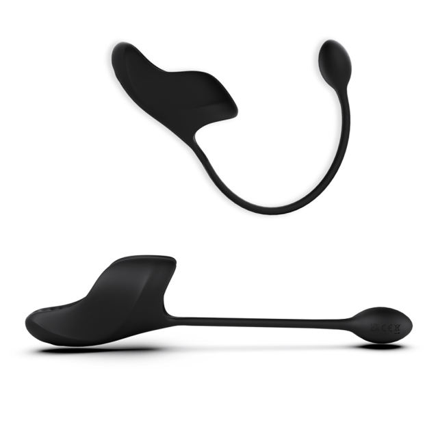 10 Modes Black App-Controlled Waterproof Rechargeable Long-Tail Vibrator
