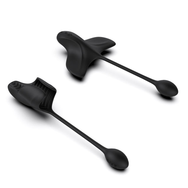 10 Modes Black App-Controlled Waterproof Rechargeable Long-Tail Vibrator