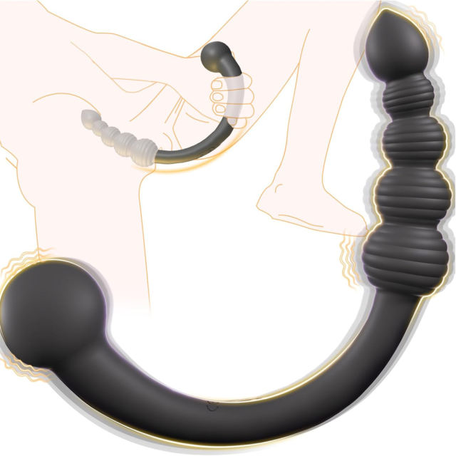 13.79'' Black Flexible Vibrating Prostate & Anal Wand – 10 Modes and Magnetic USB Rechargeable