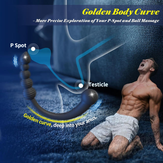 13.79'' Black Flexible Vibrating Prostate & Anal Wand – 10 Modes and Magnetic USB Rechargeable