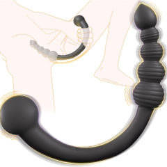 13.79'' Black Flexible Vibrating Prostate & Anal Wand – 10 Modes and Magnetic USB Rechargeable