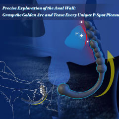 13.79'' Black Flexible Vibrating Prostate & Anal Wand – 10 Modes and Magnetic USB Rechargeable