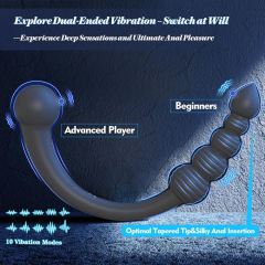 13.79'' Black Flexible Vibrating Prostate & Anal Wand – 10 Modes and Magnetic USB Rechargeable