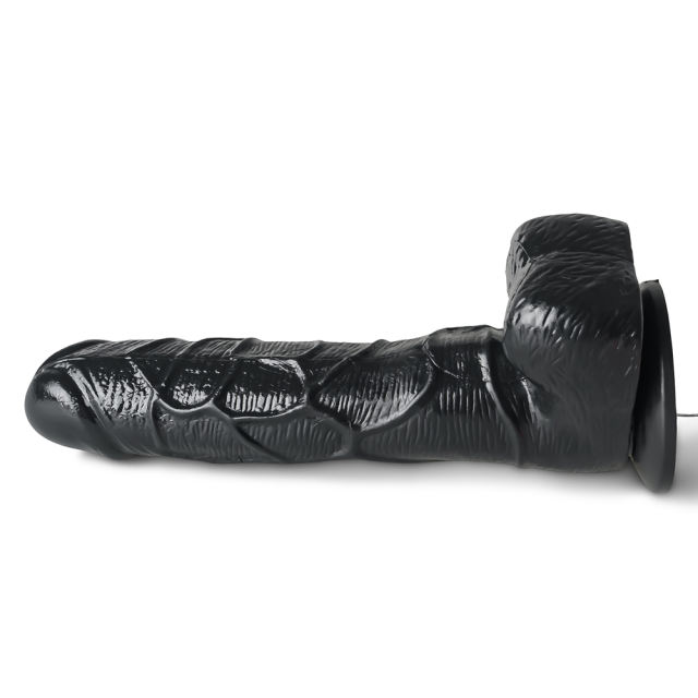 Black Color Multi-Speed Vibrating and Rotating Realistic Dildo with Suction Cup