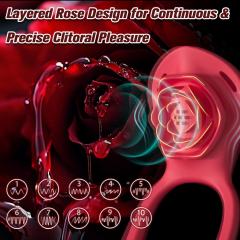 5.12'' Red Wearable Vibrating Panty Toy – 9 Modes, App-Controlled + Remote, Magnetic USB Rechargeable, Waterproof